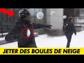 Jeter des boules de neige