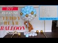 Floating Teddy Bear with Balloons | Dollar Tree Baby Shower Decorr Idea