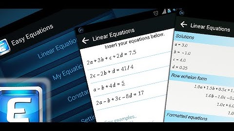 Easy Equations : Linear equation solver | Promo Video