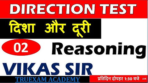 04 DIRECTION AND DISTANCE (दिशा और दूरी) REASONING  BY VIKAS SIR   TRUEXAM ACADEMY