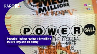 Powerball jackpot reaches $610 million — the 8th-largest in its history | 24 October 2022 | NBC 11