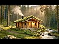 Built a Cozy Log Cabin in the Forest | Off-Grid Log Cabin Build Beside a River