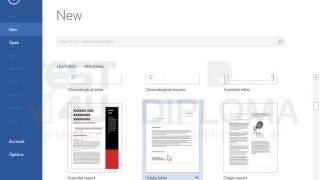 Create a new document based on the Origin letter template
