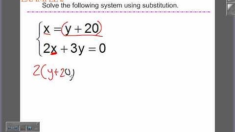 5.2 - Lesson - Solving a System of Equations by Substitution Video Lesson