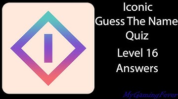 Iconic - Guess The Name Quiz : Level 16 Answers