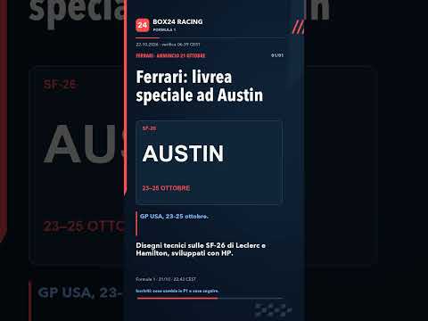 Video Ferrari: livrea speciale con HP per Austin | Box24 Racing