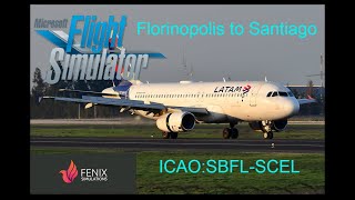 Fenix A320  Florianopolis Hercilio Luz Airport Brazil to  Santiago International Airport Chile