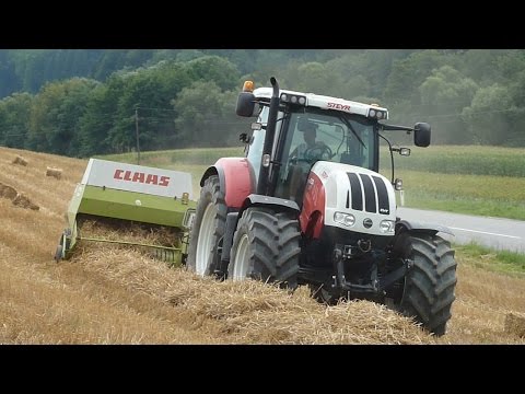 Lohnmaschinen Gölles - Ballen Pressen - Steyr CVT 6230 - Claas Markant 65