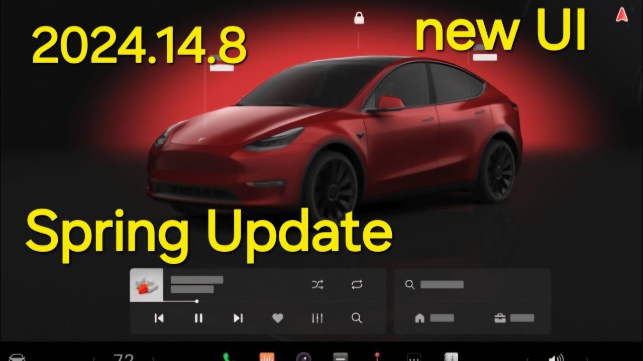 Tesla Ui Update Tesla Spring Update for Tesla AMD chip car New UI user Interface 2024. ...