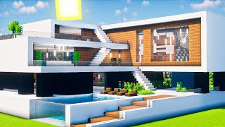 Minecraft: How To Build a Large Modern House (Tutorial #4)