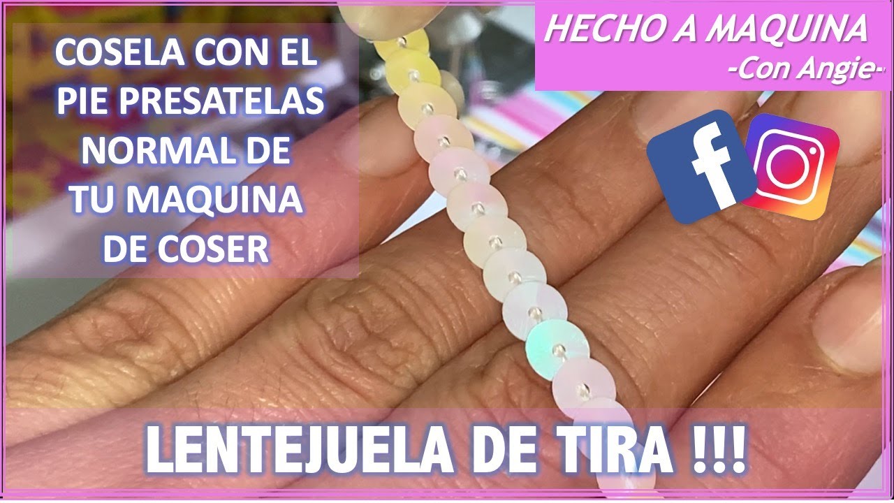 COSE LENTEJUELA CON EL PIE PRESATELAS NORMAL DE TU MAQUINA DE COSER  #TIPDECOSTURA 