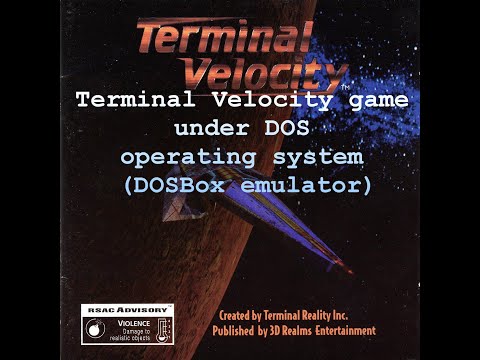 Terminal Velocity game under DOS operating system (DOSBox emulator)
