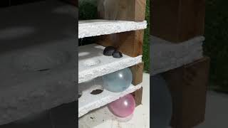 Dropping a glowing hot1832°F (1000°C)iron ball vs balln  🔥 #asmr #satisfying #experimnent #shorts
