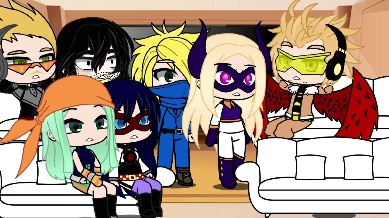 Gacha Club- My hero Academia: Pro heroes react Vanossgaming team 6.