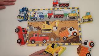 Melissa & Doug Wooden Puzzles with Cars, Trucks, Boats, Trains-Toddlers,Kids screenshot 2