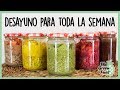 Prepara tu DESAYUNO SALUDABLE para toda la SEMANA en 15 MINUTOS | MEAL PREP SALUDABLE v1