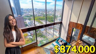 $874,000 (30M THB) Sky Duplex Condo in front of BTS station in Sukhumvit Bangkok