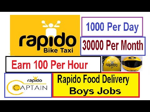 Rapido Captain \u0026 Food Delivery Jobs 