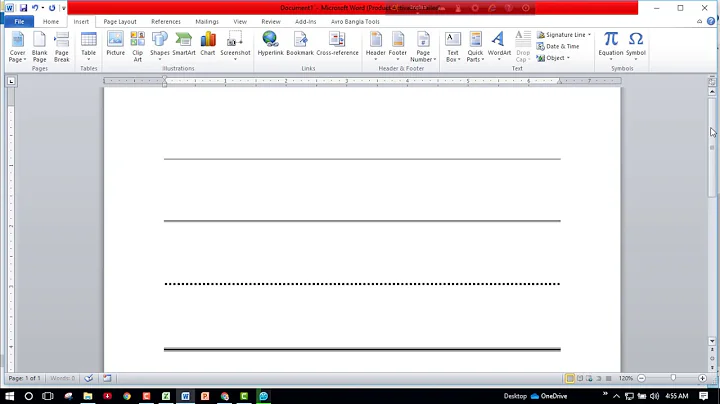 Shortcut Key to Draw Straight Lines in MS Word Word 2003 2019