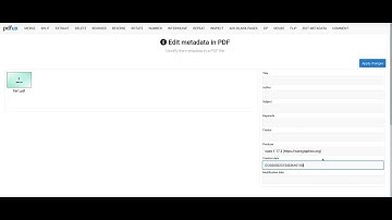 How to change the metadata of a PDF file