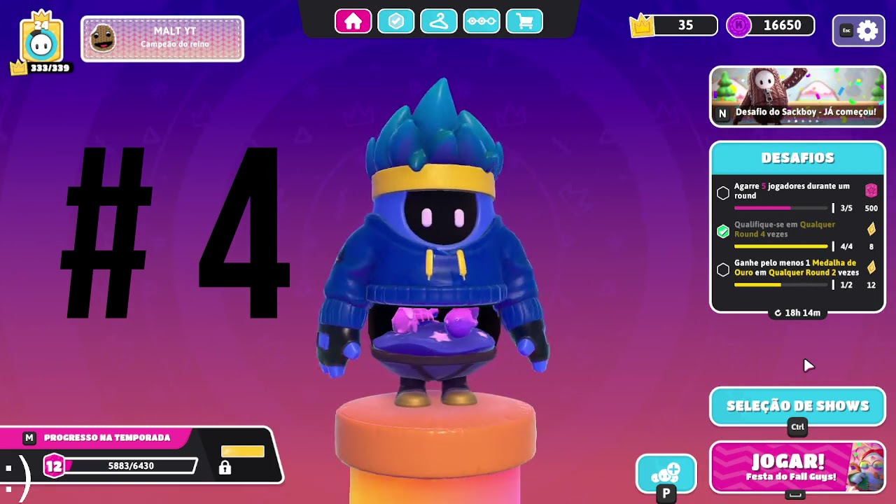 TOP 5 MELHORES COMBOS DE FALL GUYS!!!