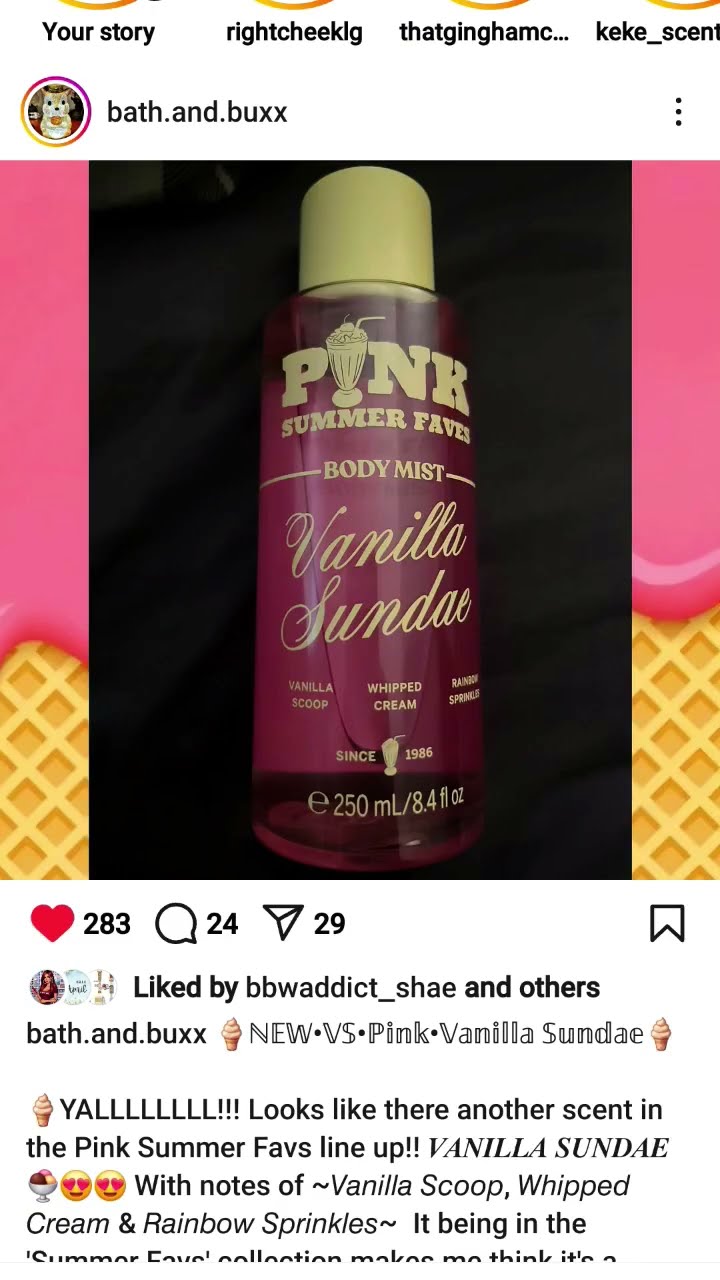 🍦🍨NEW Vanilla Sundae ‪@VictoriasSecret‬ #pink #vspink
