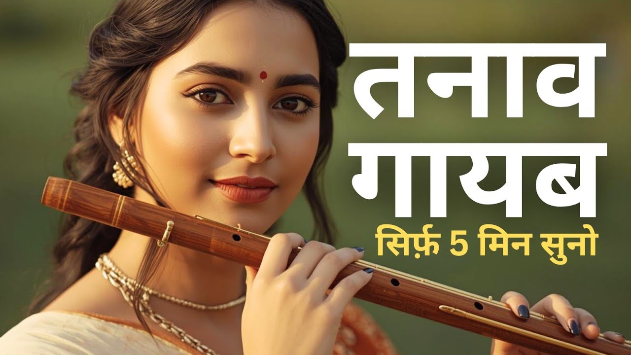 तनाव गायब, मन पूरी तरह शांत | Flute Music for Deep Relaxation, Meditation, Focus & Deep Healing