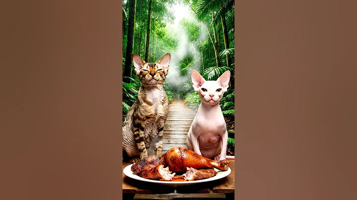 Video 11666441: devon rex cat, legged cat, cat eating