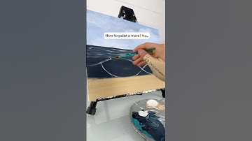 How to paint waves for beginners! 🎨🌊 #tutorials #easypainting #beachvibes #acrylicpainting