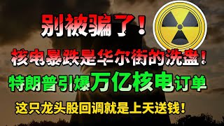 万亿核电风口来了！CEG 手握全美 20% 核电产能，回调就是上车信号