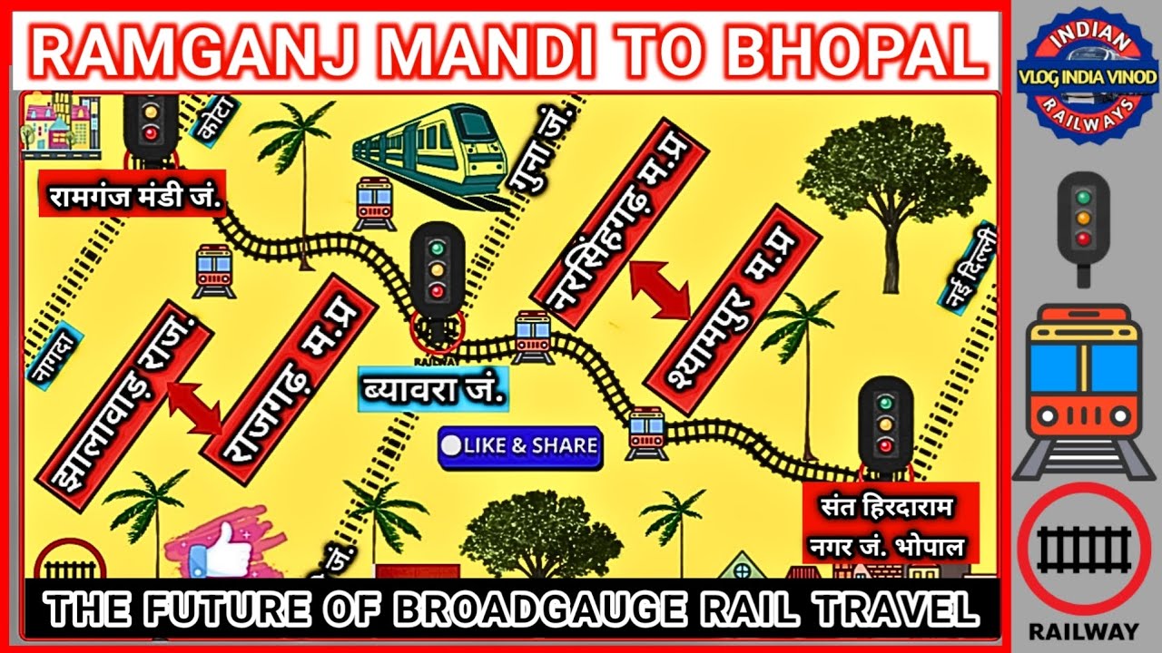 Ramganj Mandi To Bhopal || The Future Of Broadgauge Rail Travel || 276 Km. Long New Railway Line