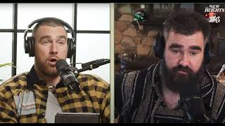 Travis Kelce and Jason kelce react to Taylor Swift on a podcast