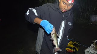 Fishing The Deep Water Channel at night 11/22/25 ¿Super low tide? Took my cousin with me