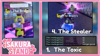5 Types Of Players In Roblox Sakura Stand