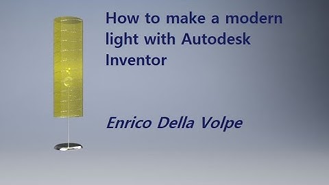 How to make a modern light with Autodesk Inventor in just 2 minutes