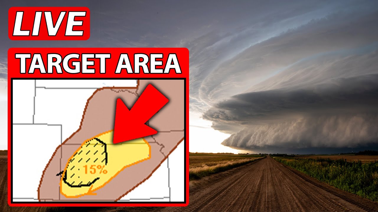 LIVE Storm Chaser - Supercell Storm Threat In Nebraska & Kansas - YouTube