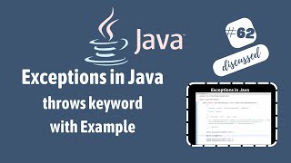 #62 throws in Exception / throws with example