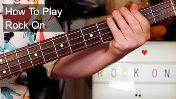 'Rock On' David Essex Bass Guitar Lesson