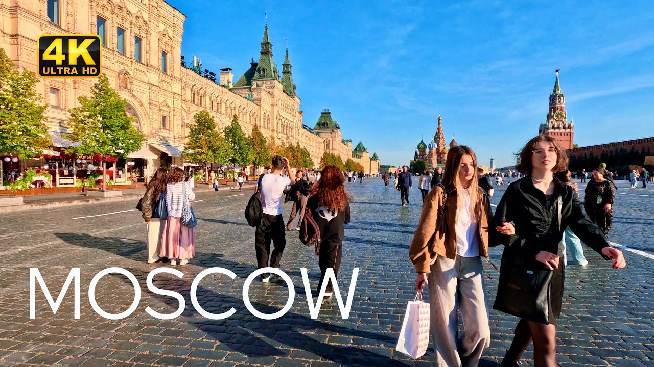 🔥 Прогулка по МОСКВЕ 4K HDR! Красная площадь, Никольская улица, Большая Лубянка