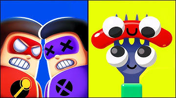 The Superheroes League VS Fork N Sausage - All Levels SpeedRun Gameplay ep 2