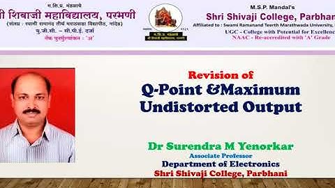 Revision of Q point and Maximum Undistorted output