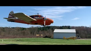 Piper Apache takeoff with GoPro mounted under the wing
