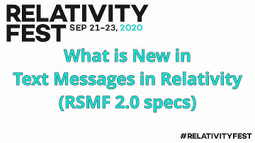 What is new in RSMF 2.0 // Relativity Fest 2020