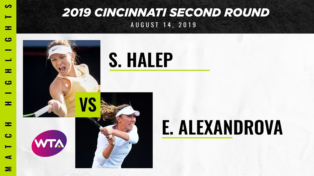 Simona Halep vs. Ekaterina Alexandrova | 2019 Western & Southern Open Second Round | WTA Highli