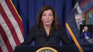 LIVE: New York's Lieutenant Governor Kathy Hochul holds first media briefing since Cuomo resignation
