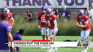 Minnesota Vikings hold first padded practice of training camp