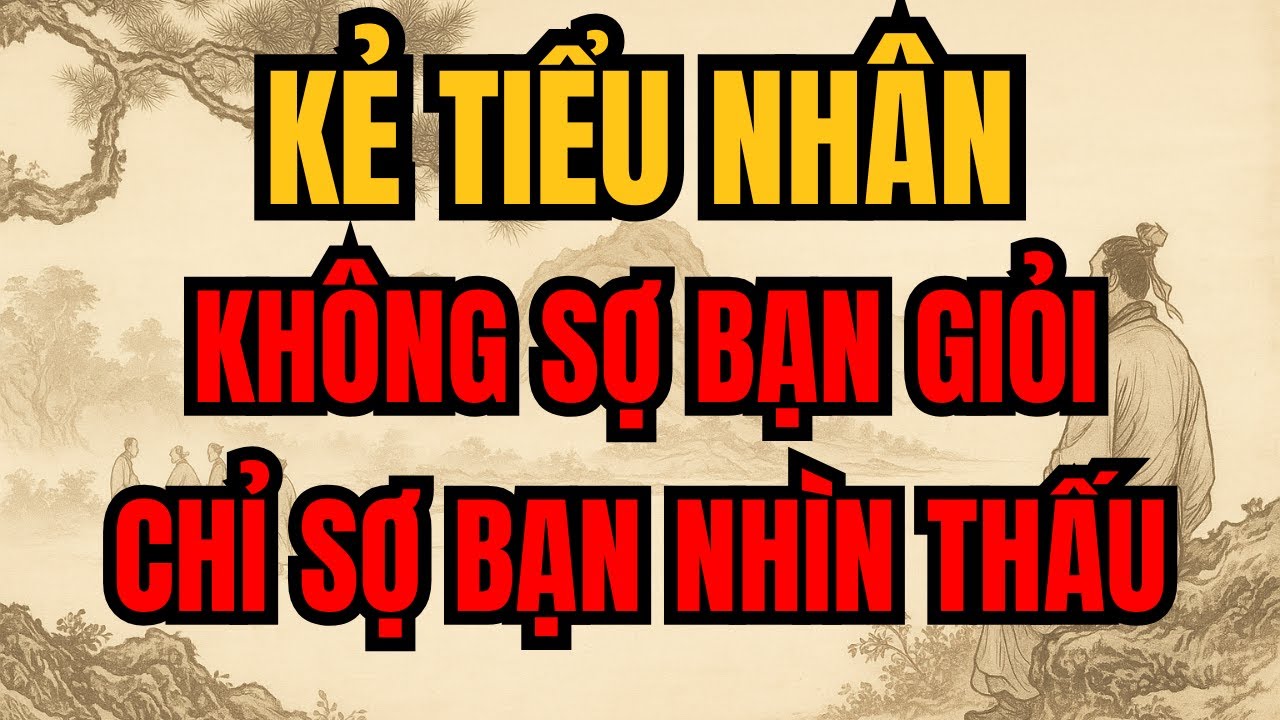 CỔ NHÂN DẠY | Kẻ tiểu nhân không sợ bạn giỏi, chỉ sợ bạn nhìn thấu - đừng dại mà tin ai quá sớm