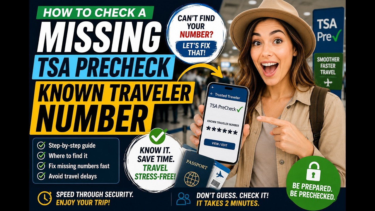 その他 KTN How to check a missing TSA precheck known traveler number - YouTube