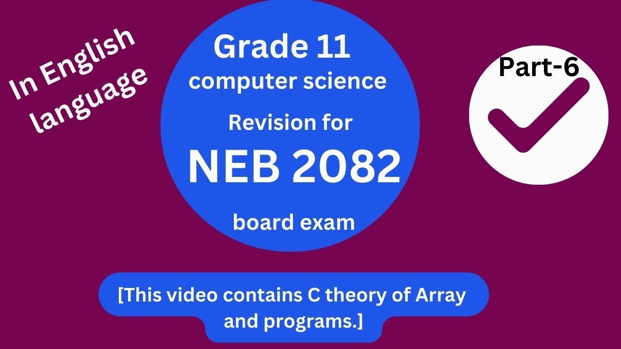 NEB Computer science 2082 || Grade 11 computer science || C program ...