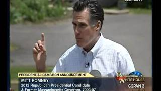 Mitt Romney Presidential Announcement